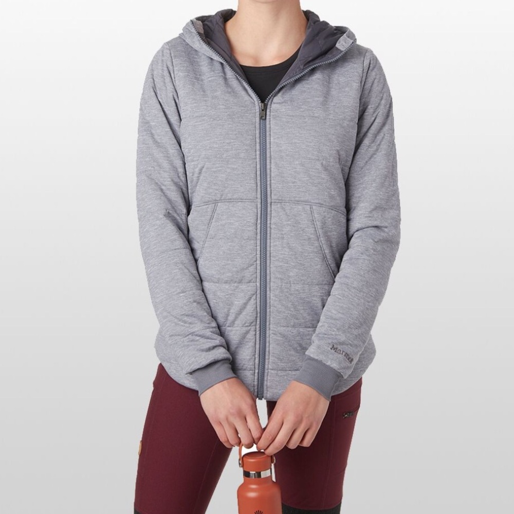 Marmot Visita Insulated Hooded Grey Zip Up Quilted Jacket XS